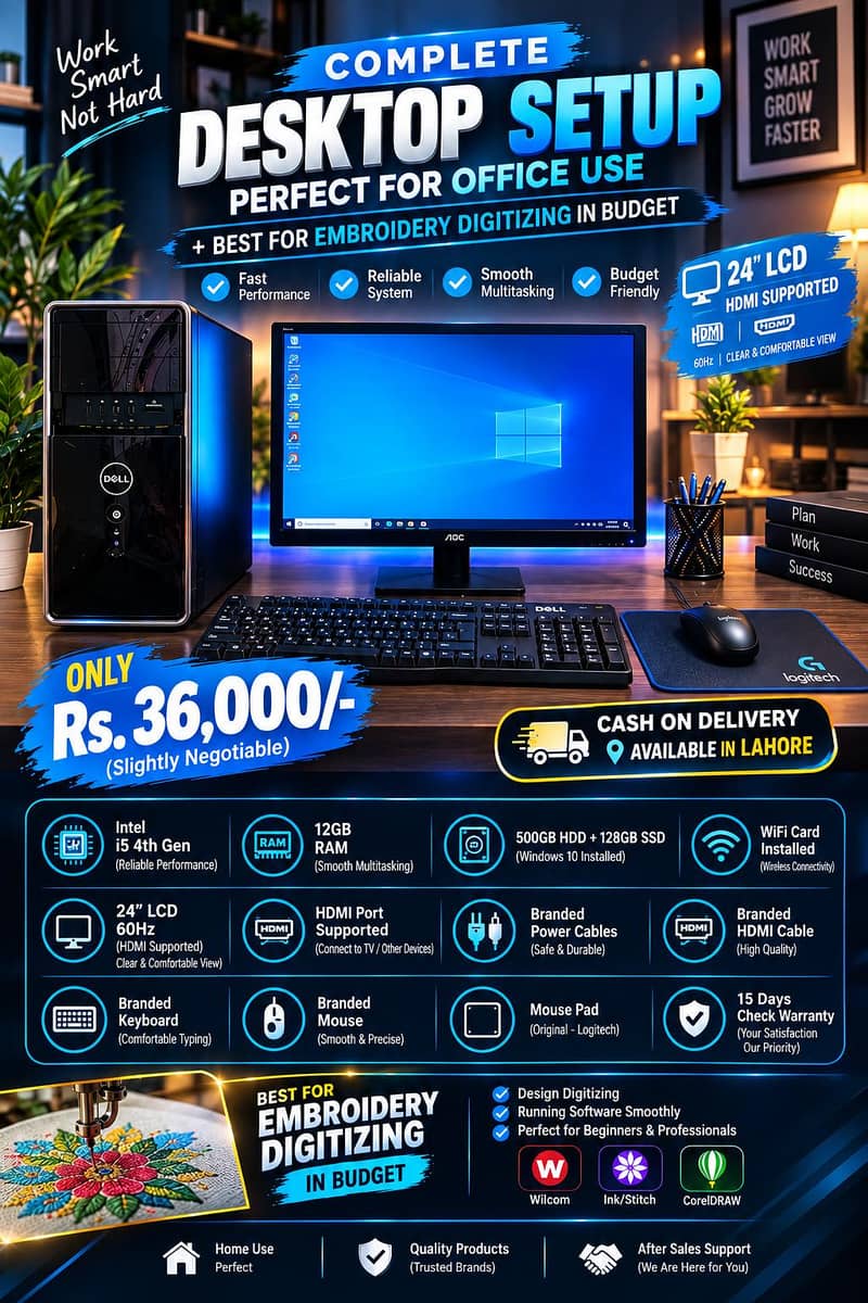 Complete Office Computer Setup — Ready to Work! 0