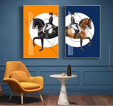 2 Pieces Framed Wall Decor Paintings - Home & Office Decoration