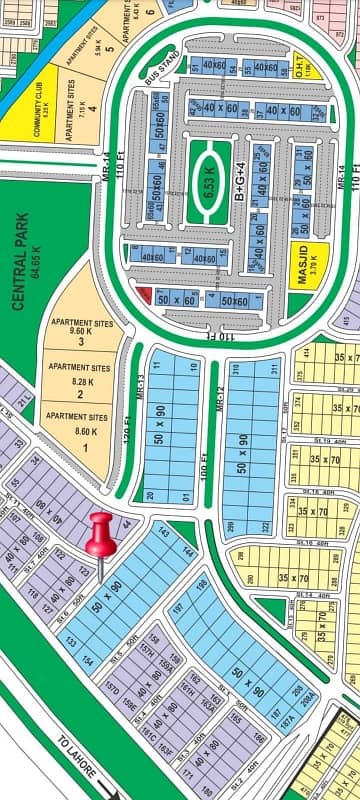 1 Kanal Residential Plot Available For Sale In Multi Gardens MPCHS B-17 Block F Islamabad