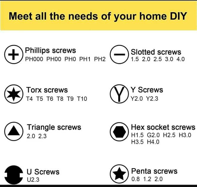 screwdrivers tool set 6