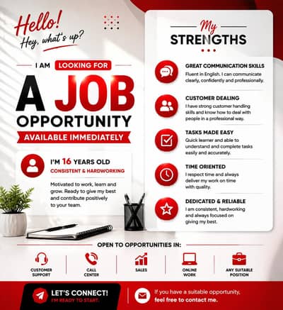 I want a job any kind of job. . .