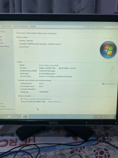Hp core i5 1st gen with 19 inch dell  led