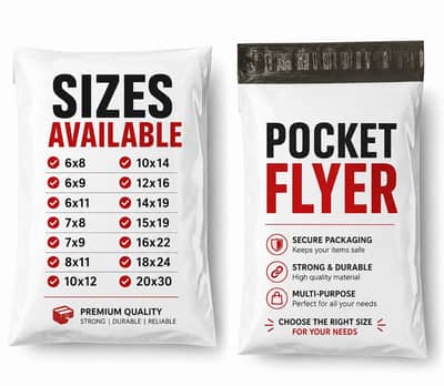 1 kg Packaging pocket flyers all size available