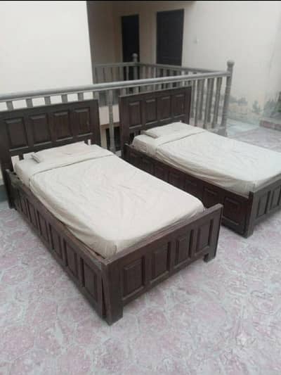 2 Pair Of Wooden Bed
