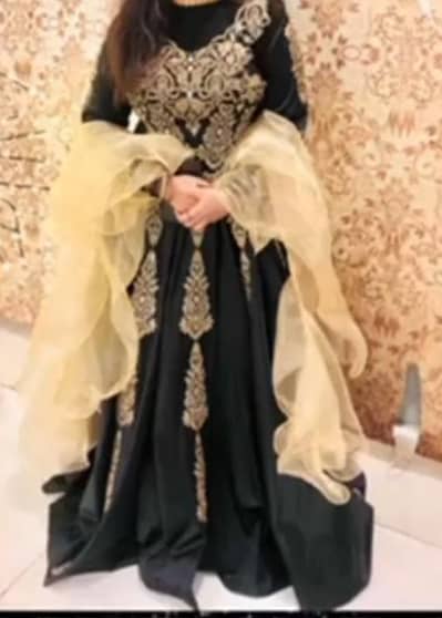 “Elegant Boutique dress Formal Black & Golden Embroidered Suit”