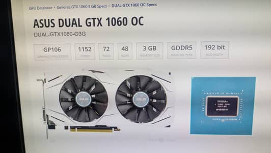 Nvidia Gtx 1060ti 3gb ddr5