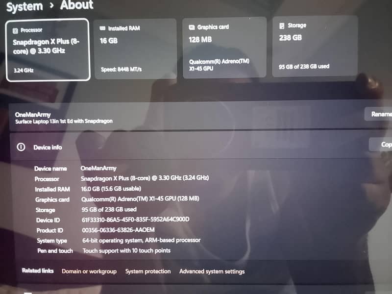 Microsoft Surface 13 inch X plus 4