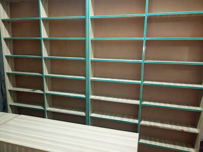 Shop racks and counter