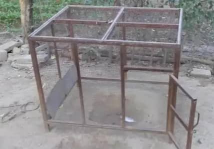 cage frame and strong steel doors