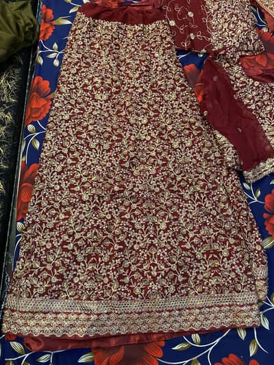 Beautiful 3-Piece Bridal Lehenga | Medium Size | Once Worn