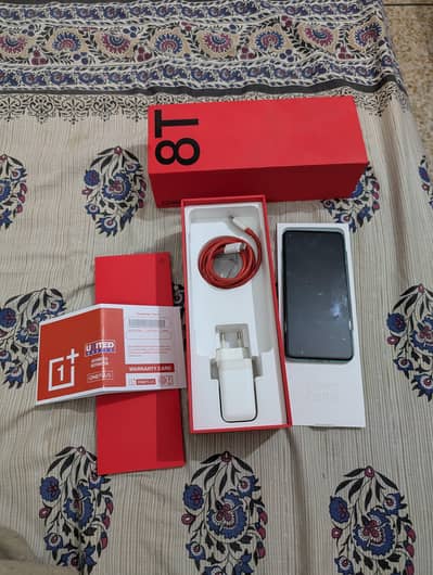 One Plus 8T with bos and original accessories official PTA approved
