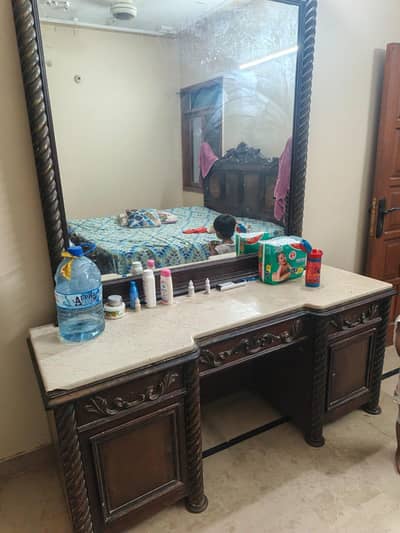 side table and marble top dressing table
