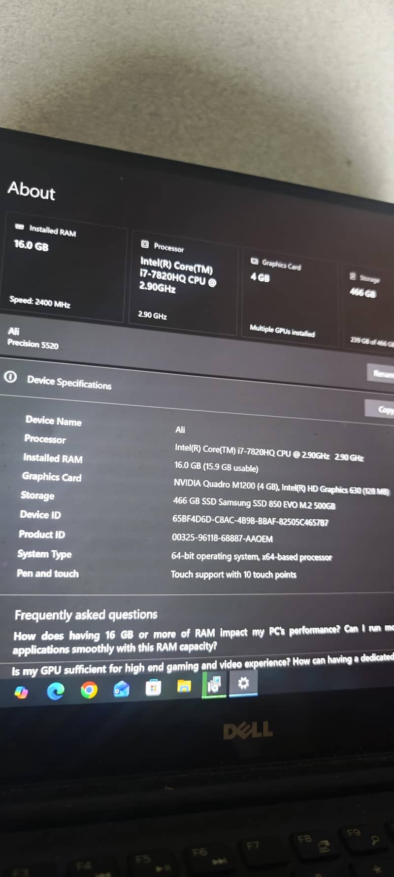 Dell precision 5520 0