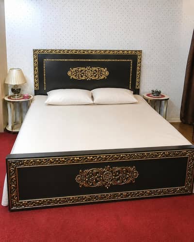 Brown Wooden Bed
