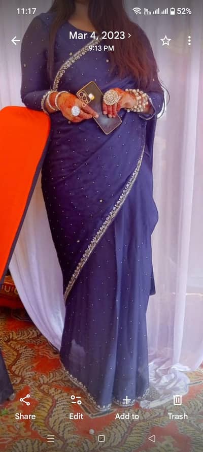 Indian boutique saree