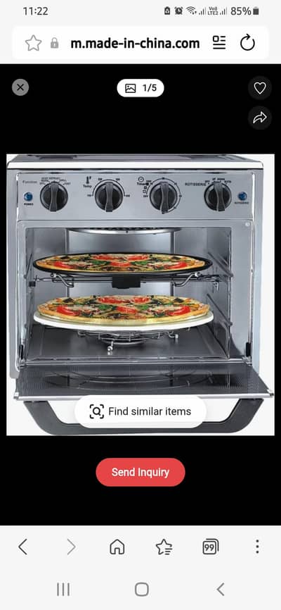 Natural gas oven