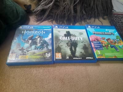 Call of duty mordern warfare remasterd and horizon zero dawn and mine