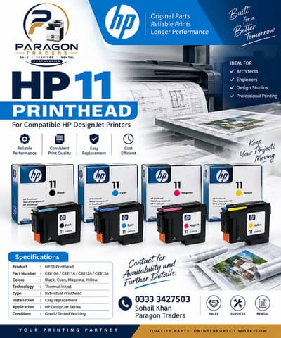 HP 11 Printhead | Original | Black / Cyan / Magenta / Yellow