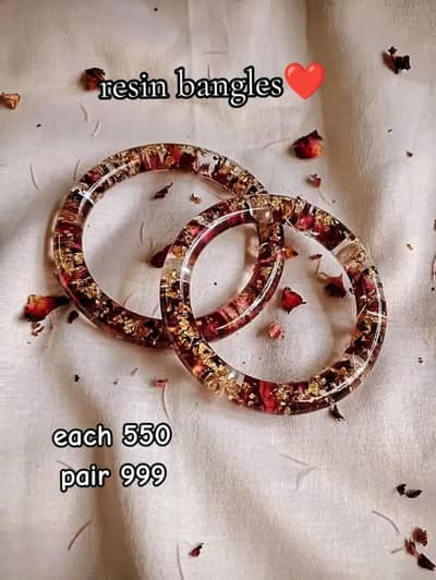 Homemade resin bangle