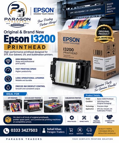 Original Epson I3200 Printhead (Brand New) - Paragon Traders