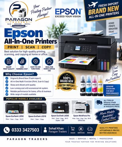 Fresh Import Epson All-In-One Printers (Brand New) - Paragon Traders