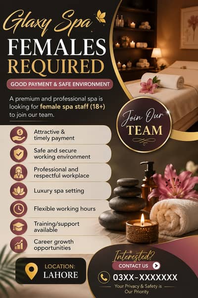 Golden spa females required