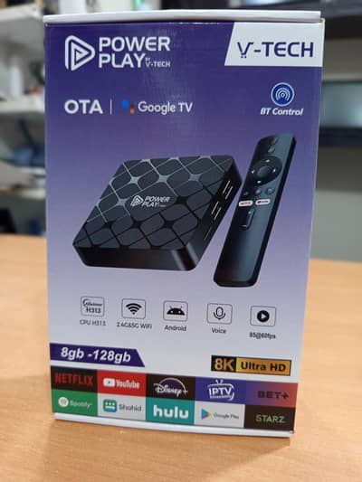 Powerplay Android TV Box with 8/128 & Voice Remote | Brand New