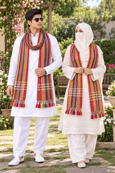 Sindhi Traditional Lungi Shawl Premium Handmade