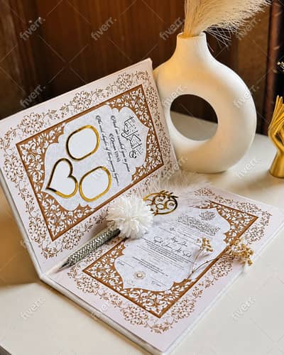 Customized Wedding Pens, Nikah Certificates, Booklets