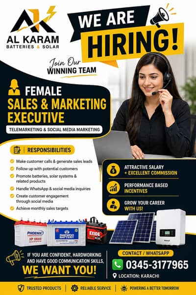 Female required Telemarketing and Social media marketing