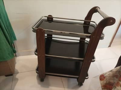 Barely used serving trolley for sale