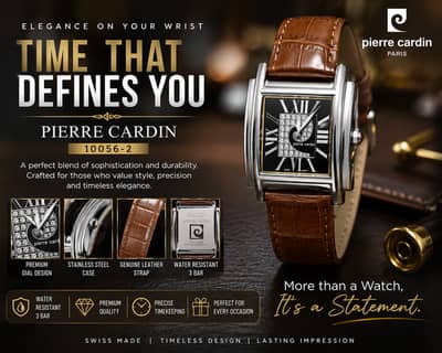 Pierre Cardin Swiss Made Watch 10056-2 – Premium Leather Straps