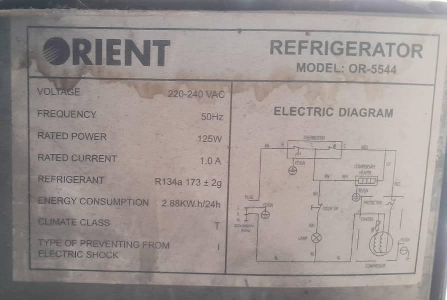 Orient Fridge 4