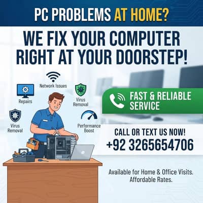 Doorstep PC repair service - Fast and reliable in Wah Cantt