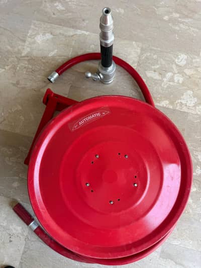 fire hose role with angle and nozzle