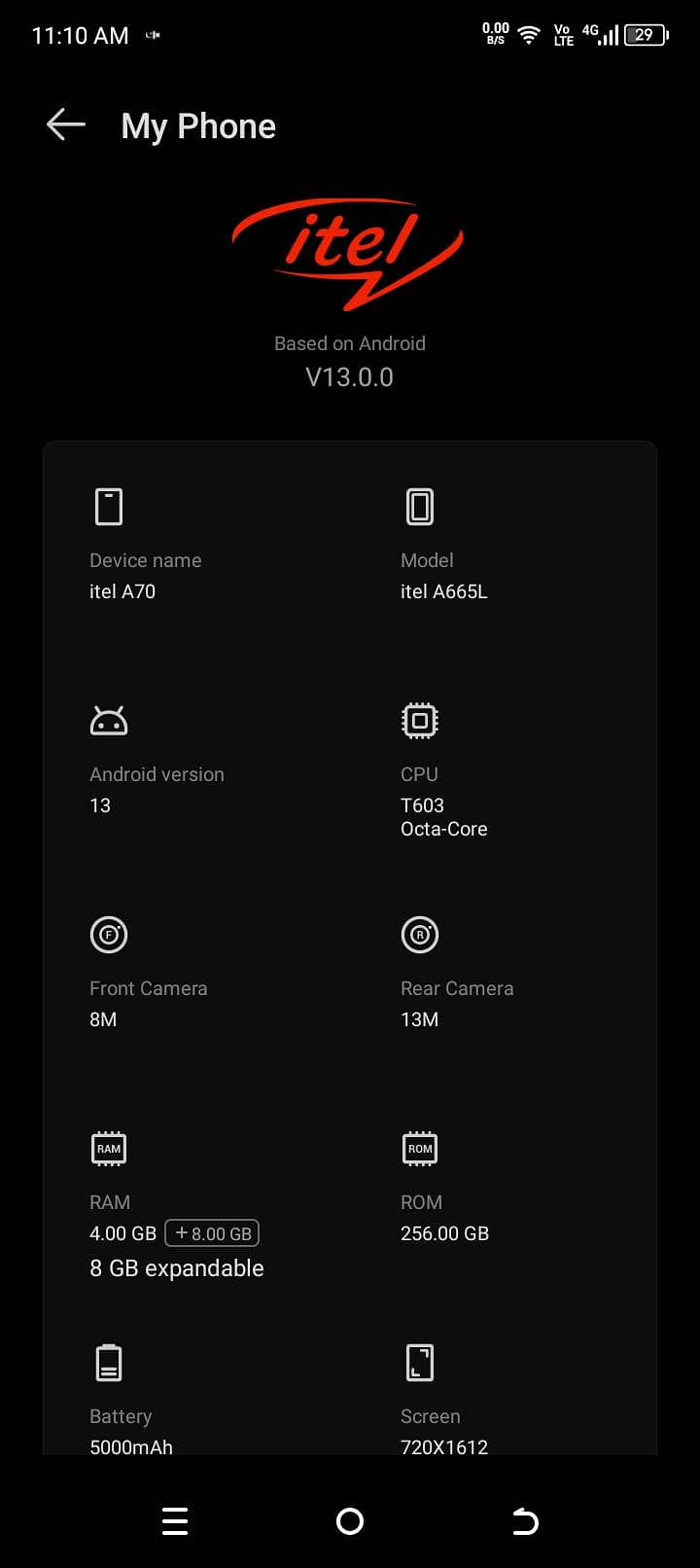 Itel A70 Pro 1
