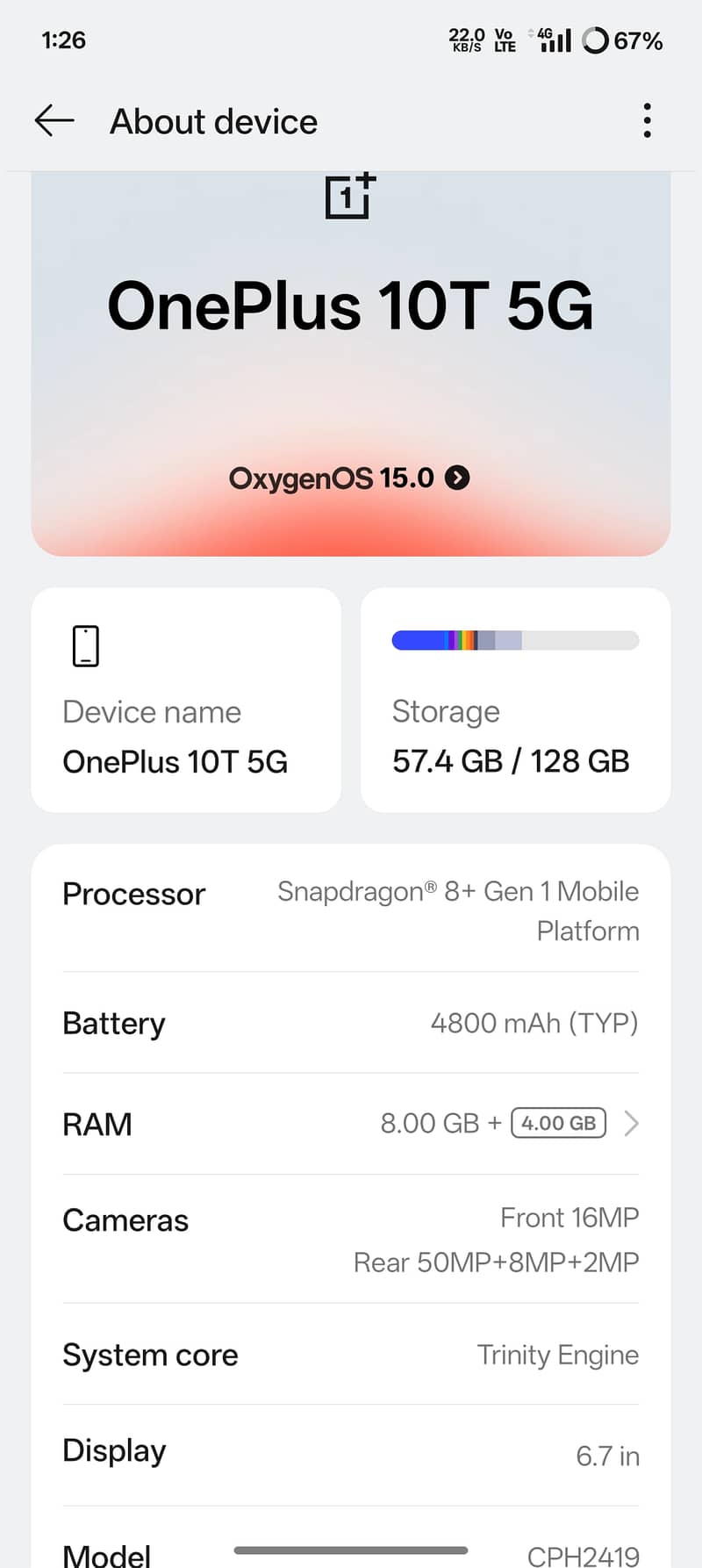 One Plus 10T 2