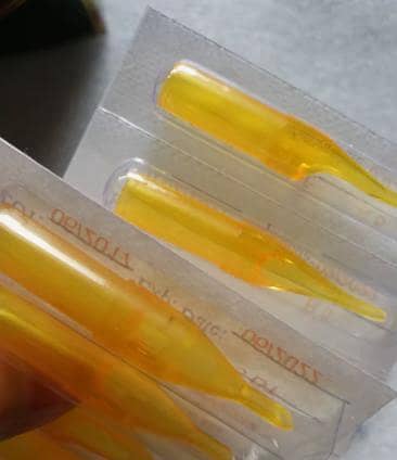 5 PIECE Yaba Yellow Disposable Tattoo Plastic Needle Mouth Tattoo Tip RA5476