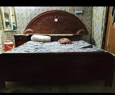 wooden bed