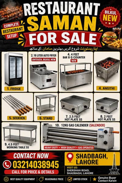 fast food and Bar b q setup for sale