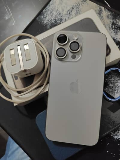 iPhone 15 Pro Max 256GB Titanium With Original Adaptor