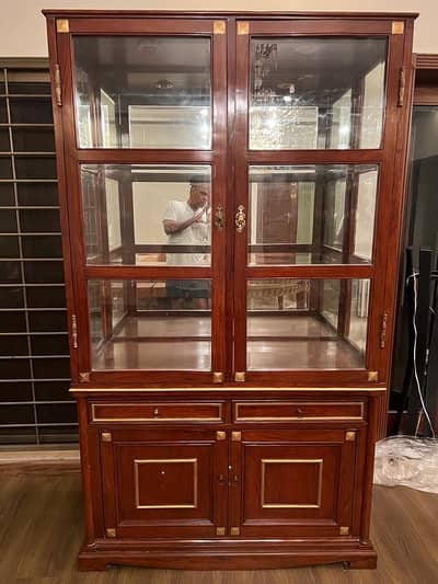 Wooden Display Cabinet cum Cupboard – Solid Wood Kalam Kaar