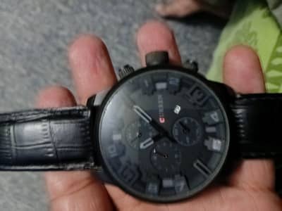 curren stylish chronograph watch in metallic brown colour