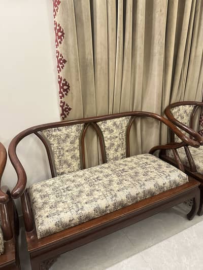 Sofa set with table and long mirror