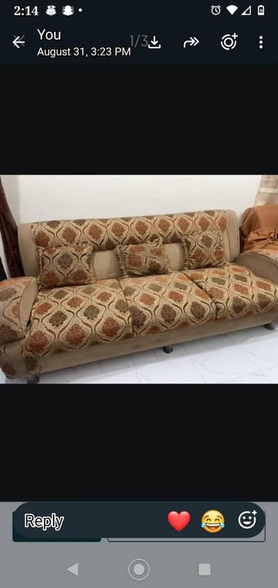 Beautiful sofa set with coshan