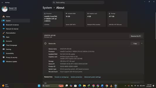 Dell percision 3542 | Touch secreen | 16/512 SSD | 4GB graphics card