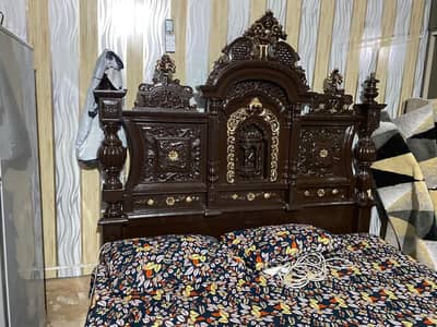 bed with matress dressing side table and more items