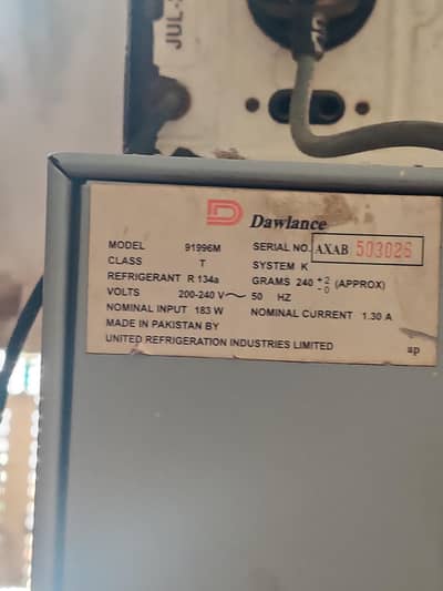 Dawlance refrigerator used condition  urgent sale