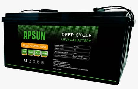 Apsun 25.6v 100ah battery Fiber case