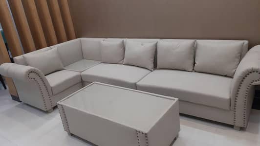 corner sofa set with tabel
